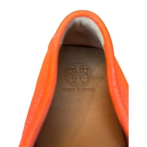 Tory Burch Lowell 2 Driver loafer, Spicy Orange tumbled leather size 8m - Picture 6 of 8